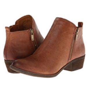 Basil Booties in Cognac Size 7